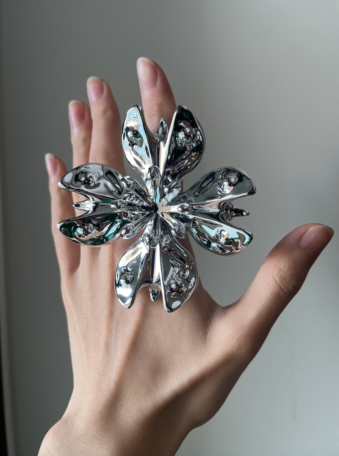 'Blooming on the exoskeleton of spirit' Ring (Silver)